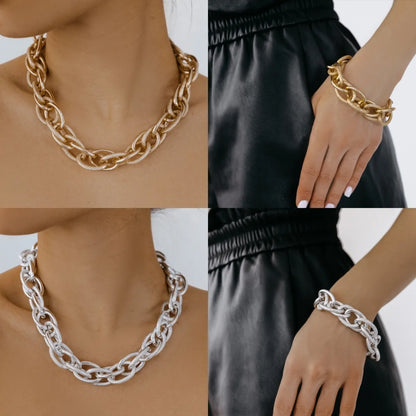 Retro Streetwear Geometric Alloy Plating Women'S Bracelets Necklace