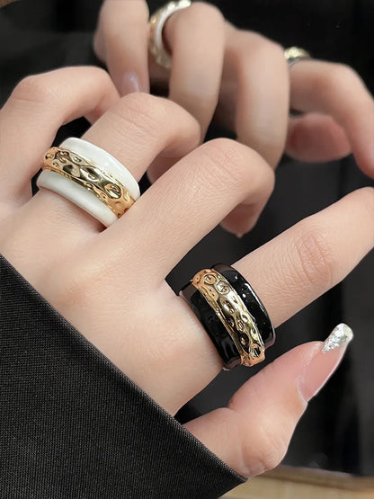 Retro Streetwear Geometric Alloy Plating Women's Rings