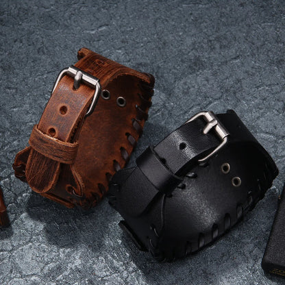 Retro Style Flying Dragon Totem Leather Bracelet