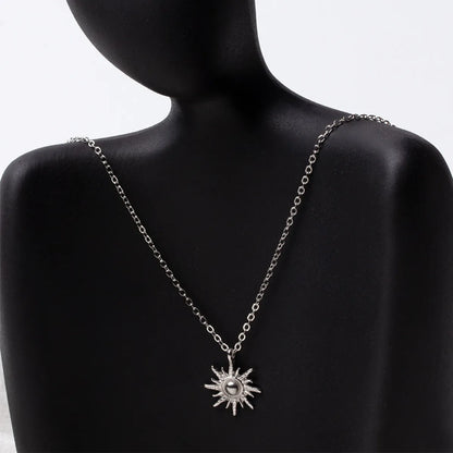 Retro Sun Alloy Plating Women's Pendant Necklace