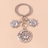 Retro Sun Moon Alloy Bag Pendant Keychain