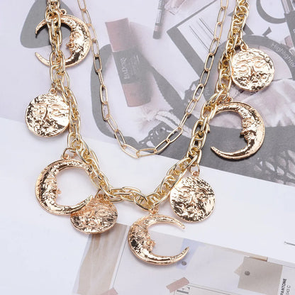 Retro Sun Moon Alloy Wholesale Bracelets Necklace