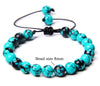 Retro Swirl Pattern Natural Stone Agate Beaded Bracelets 1 Piece