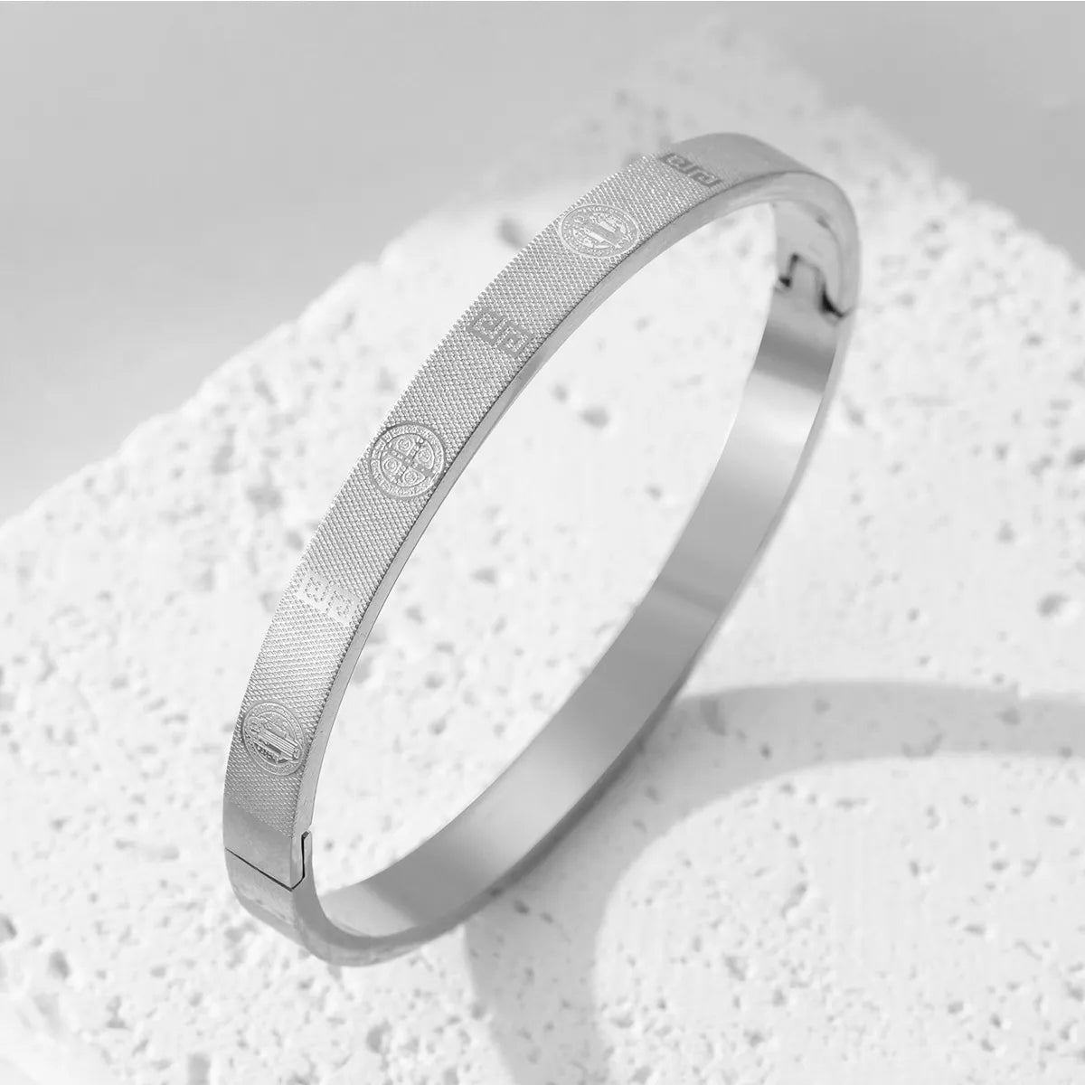 Retro Symbol Titanium Steel Bangle In Bulk