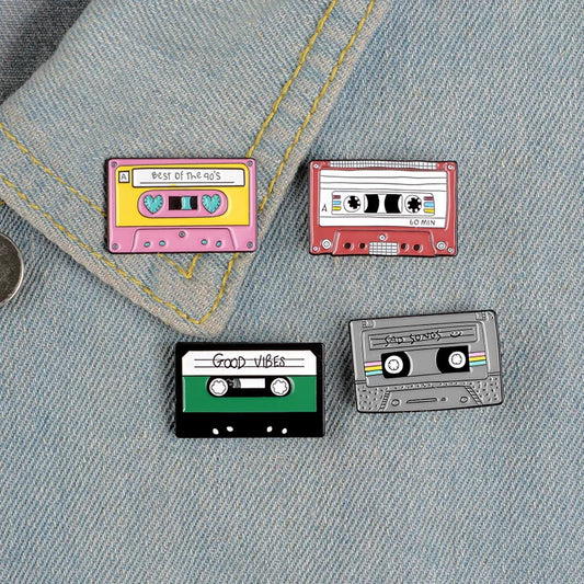 Retro Tape Alloy Plating Unisex Brooches