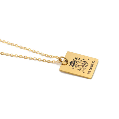 Retro Tarot Stainless Steel Necklace 1 Piece