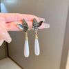 1 Pair Retro Tassel Flower Plating Inlay Alloy Artificial Pearls Rhinestones Drop Earrings