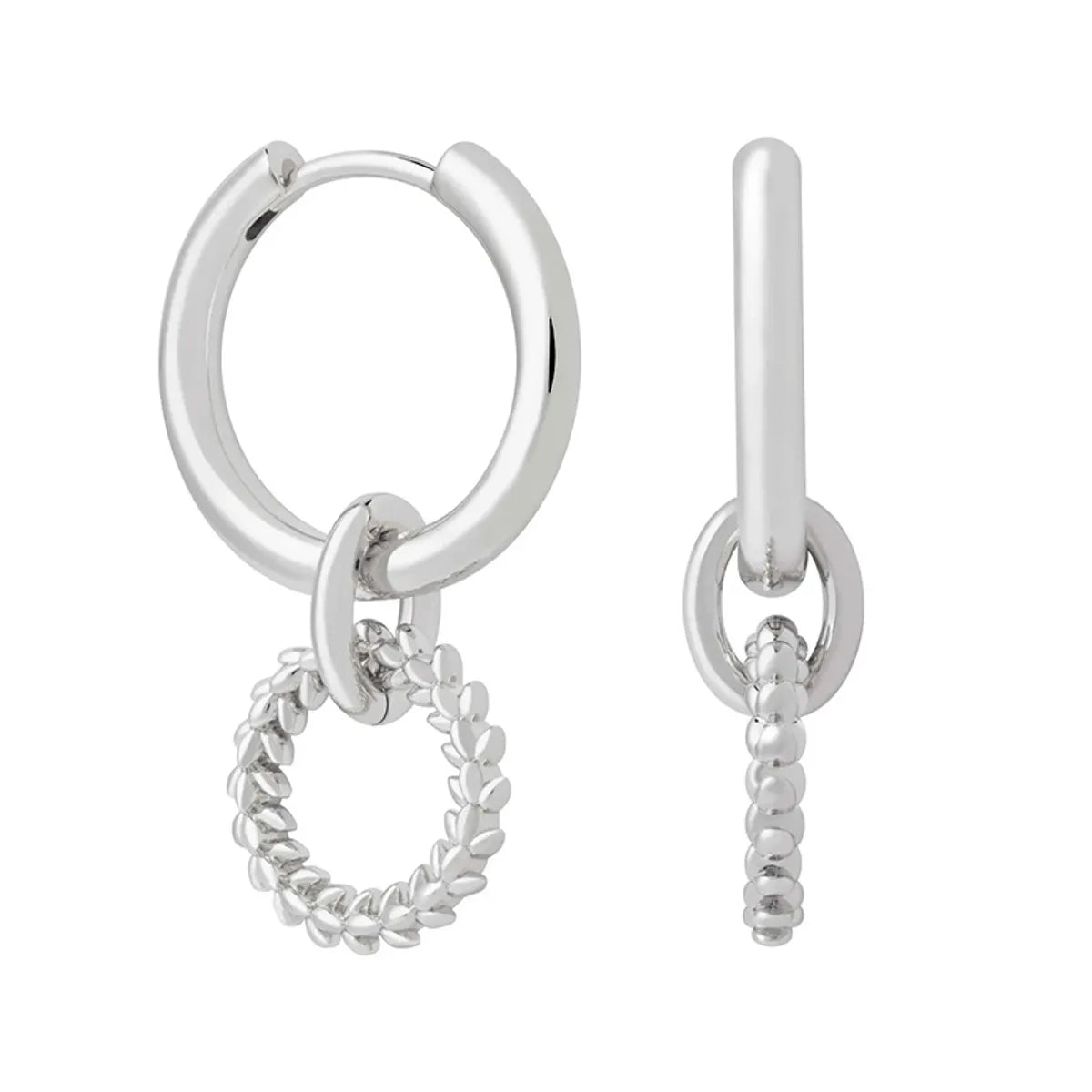 Retro Three-circle Interlocking Earrings European And American Round Twist Earrings