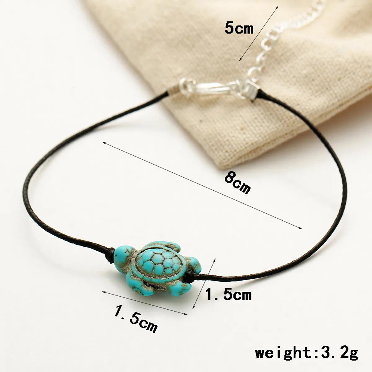 Retro Tortoise Turquoise Women'S Anklet