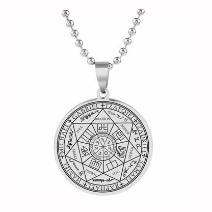 Retro Totem Symbol Stainless Steel Pendant Necklace Keychain