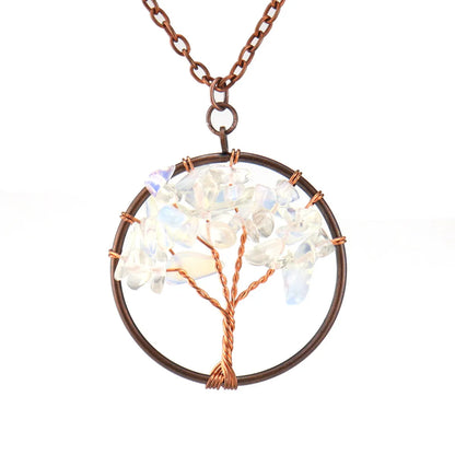 Retro Tree Agate Plating Pendant Necklace 1 Piece