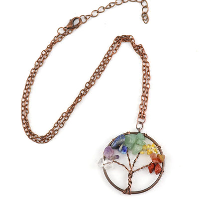 Retro Tree Agate Plating Pendant Necklace 1 Piece