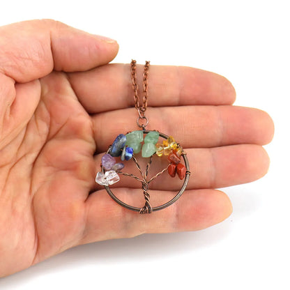 Retro Tree Agate Plating Pendant Necklace 1 Piece