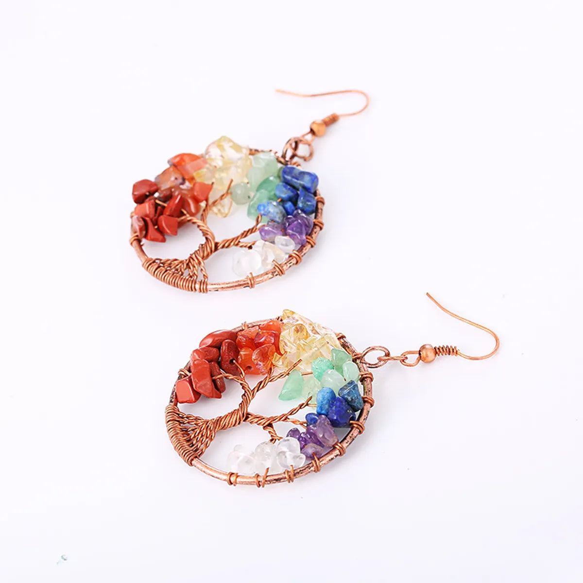 Retro Tree Alloy Plating Crystal Women's Ear Studs 1 Pair