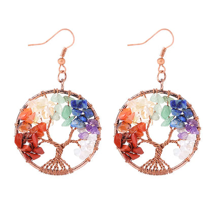 Retro Tree Alloy Plating Crystal Women's Ear Studs 1 Pair