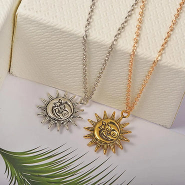 Retro Trend Gold Sun Alloy Pendant Nhdp150048