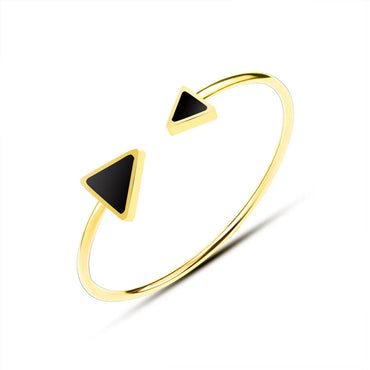 Retro Triangle Square Titanium Steel Bangle Plating Stainless Steel Bracelets