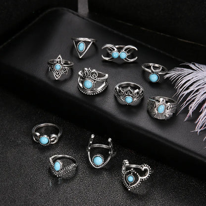 Fashion Moon Alloy Plating Artificial Gemstones Women's