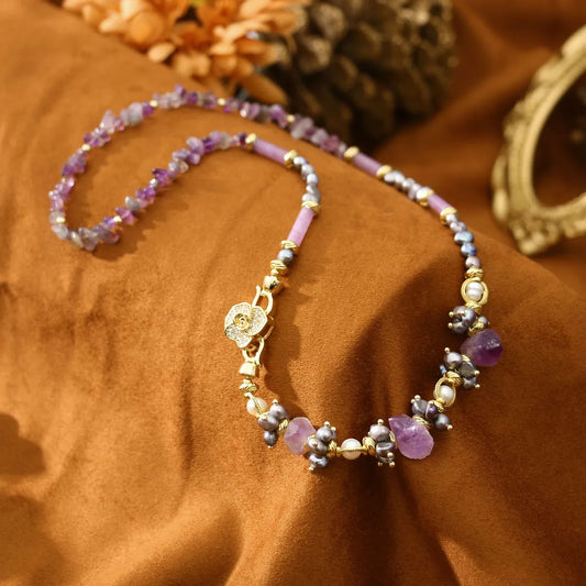 Retro U Shape Freshwater Pearl Glass Beaded Women's Bracelets Necklace