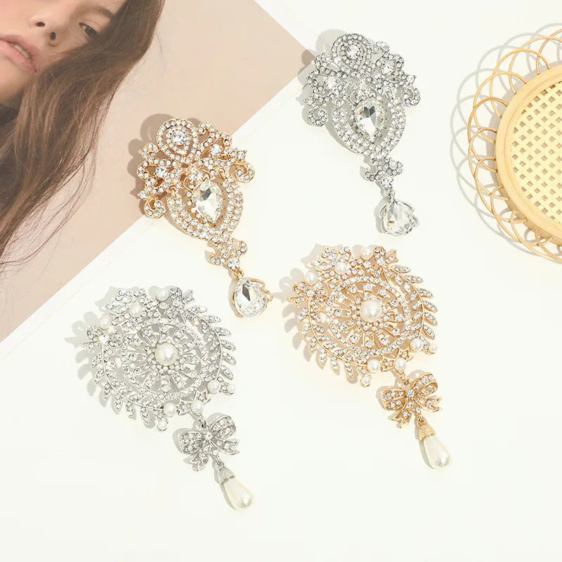 Retro Water Droplets Alloy Rhinestones Women'S Brooches