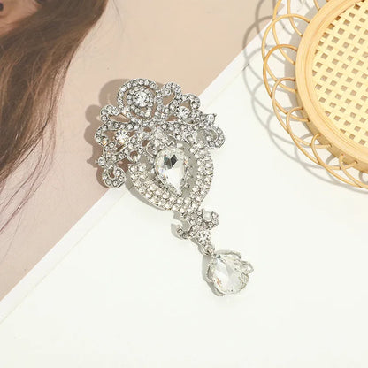 Retro Water Droplets Alloy Rhinestones Women'S Brooches