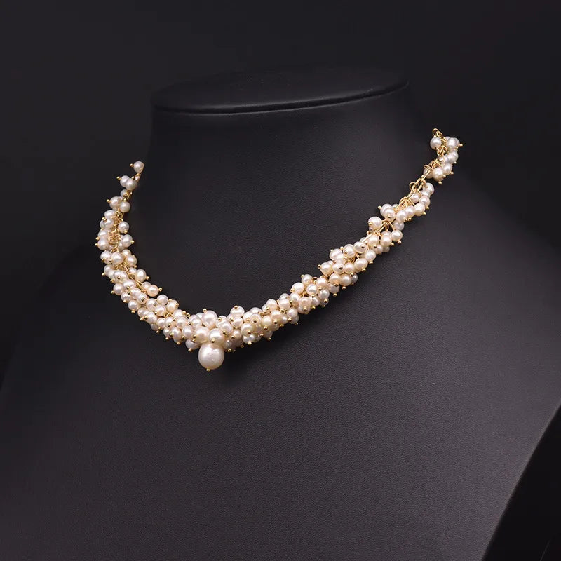 Retro Water Droplets Pearl Necklace 1 Piece