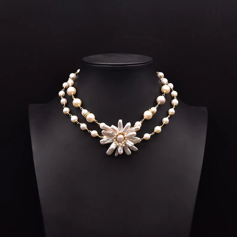 Retro Water Droplets Pearl Necklace 1 Piece