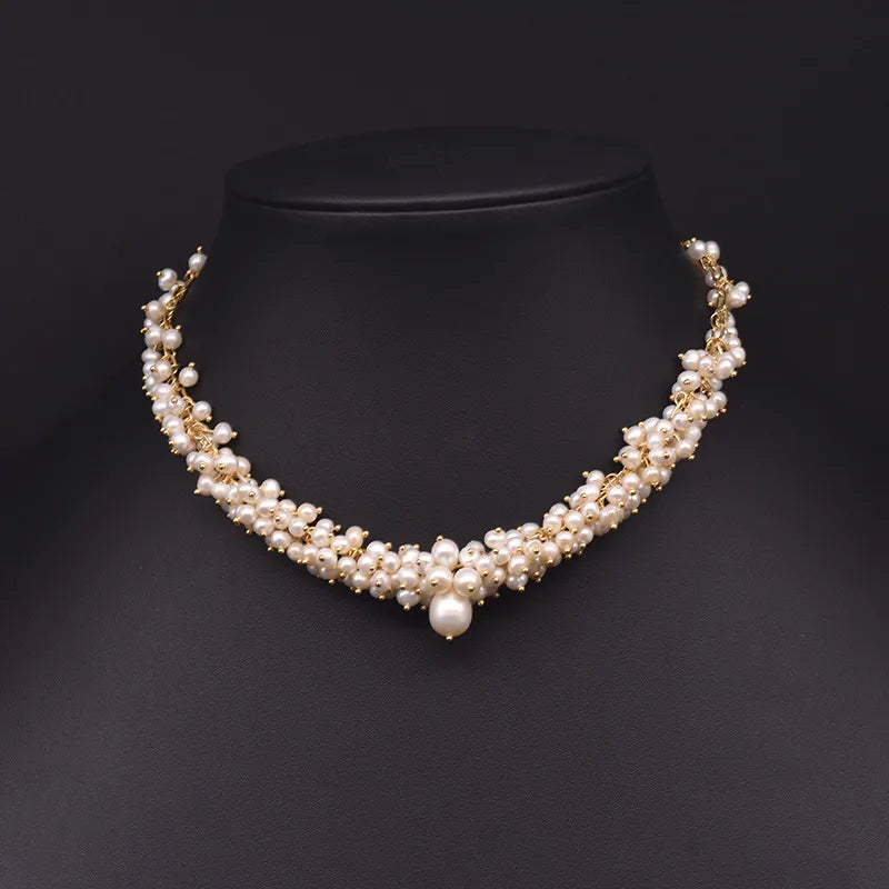 Retro Water Droplets Pearl Necklace 1 Piece