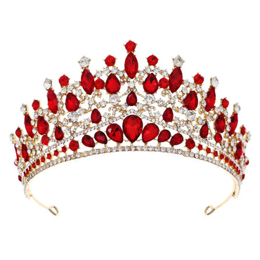 Retro Water Droplets Rhinestone Crown 1 Piece