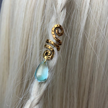 Women'S Retro Water Droplets Waves Artificial Crystal Alloy Handmade Hair Accessories