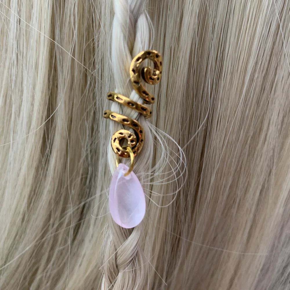 Women'S Retro Water Droplets Waves Artificial Crystal Alloy Handmade Hair Accessories