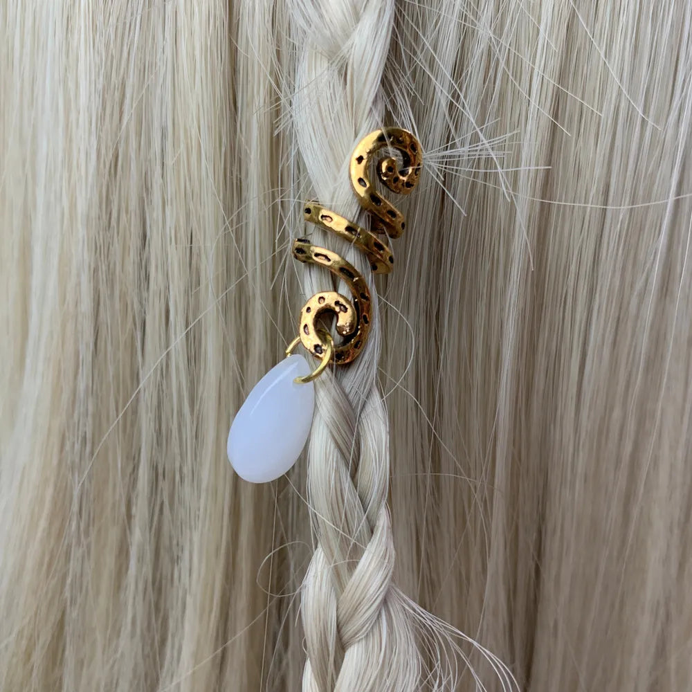 Women'S Retro Water Droplets Waves Artificial Crystal Alloy Handmade Hair Accessories