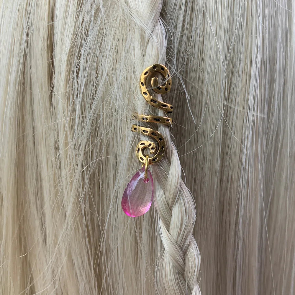 Women'S Retro Water Droplets Waves Artificial Crystal Alloy Handmade Hair Accessories