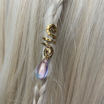 Women'S Retro Water Droplets Waves Artificial Crystal Alloy Handmade Hair Accessories