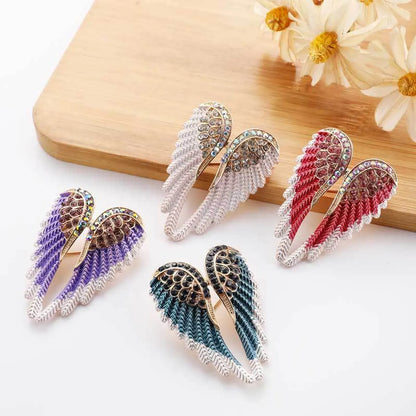 Retro Wings Alloy Inlay Artificial Gemstones Unisex Brooches