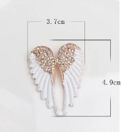 Retro Wings Flower Alloy Enamel Women'S Brooches