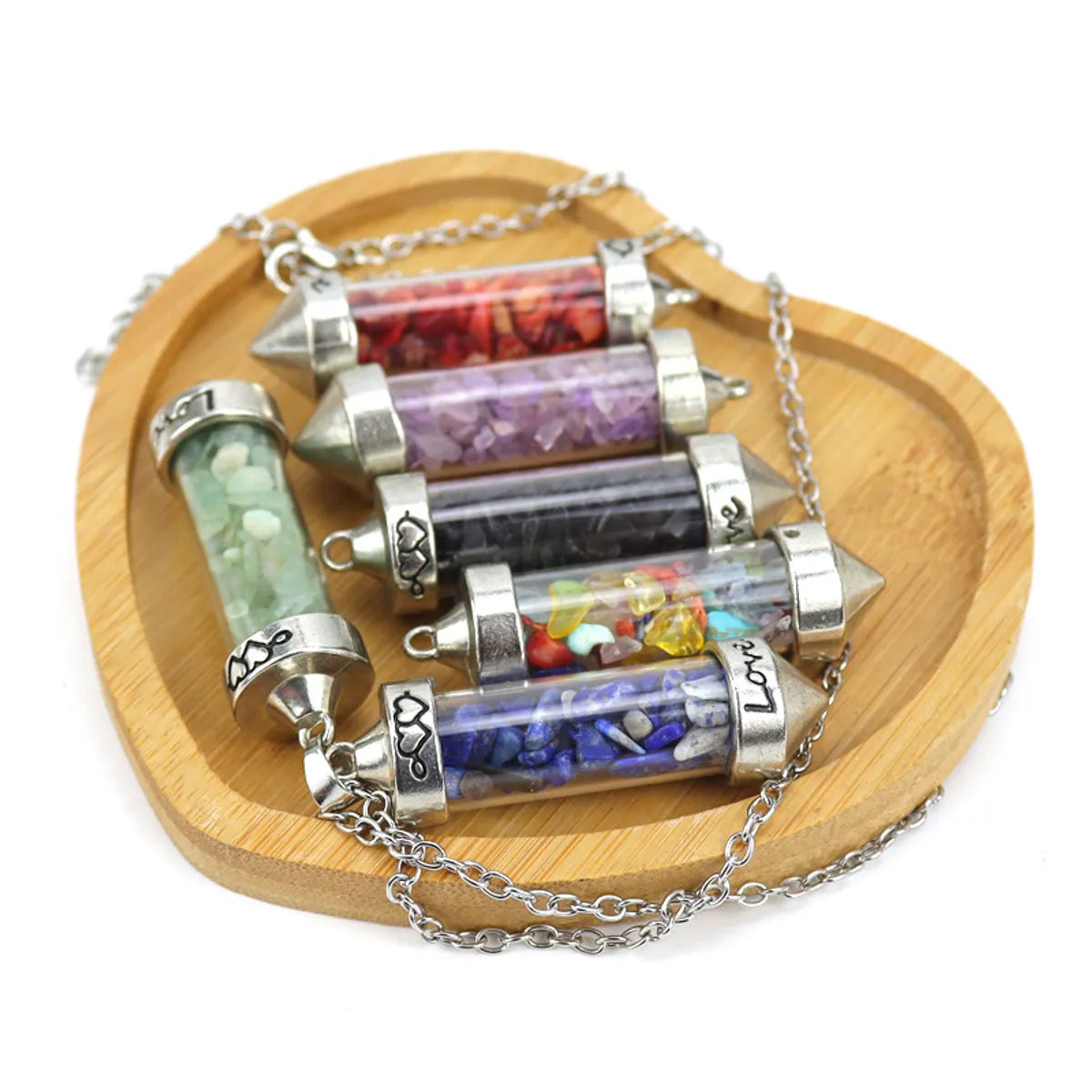 Retro Ing Bottle Crystal Plating Pendant Necklace 1 Piece