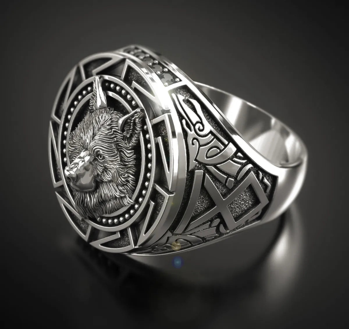 Retro Wolf Alloy Plating Men'S Rings