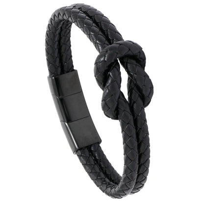 Retro Woven Leather  Stainless Steel  Magnet Buckle Men'S Bracelet