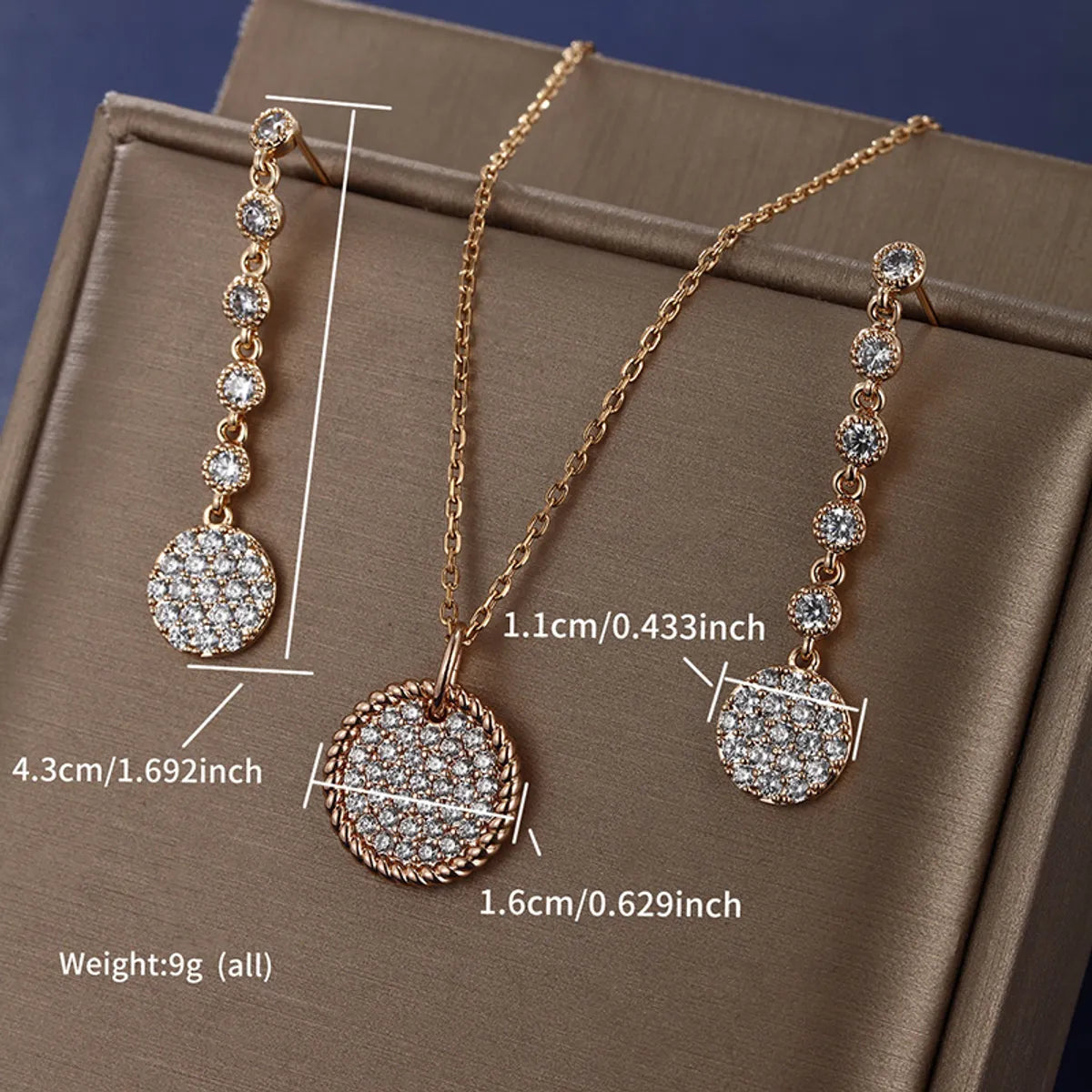 Retro XUPING Simple Style Round Tassel Alloy Copper Alloy Plating Inlay Artificial Gemstones Women's Earrings Necklace