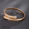 Retro Xuping Snake Alloy Inlay Artificial Gemstones 18k Gold Plated Women'S Bangle