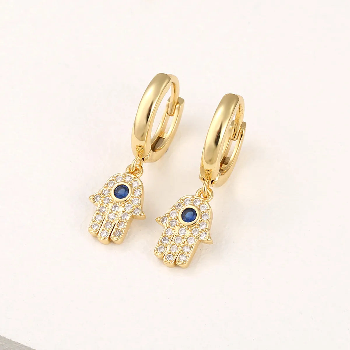 Retro Zircon Small Hand Earrings