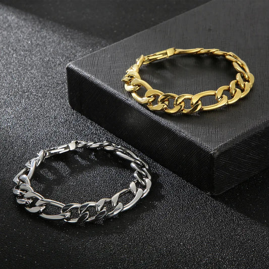 Rock Hip Hop Accessories European And American Fashion Minimalist Vacuum Plating 3: 1nk Titanium Steel Men'S Bracelet