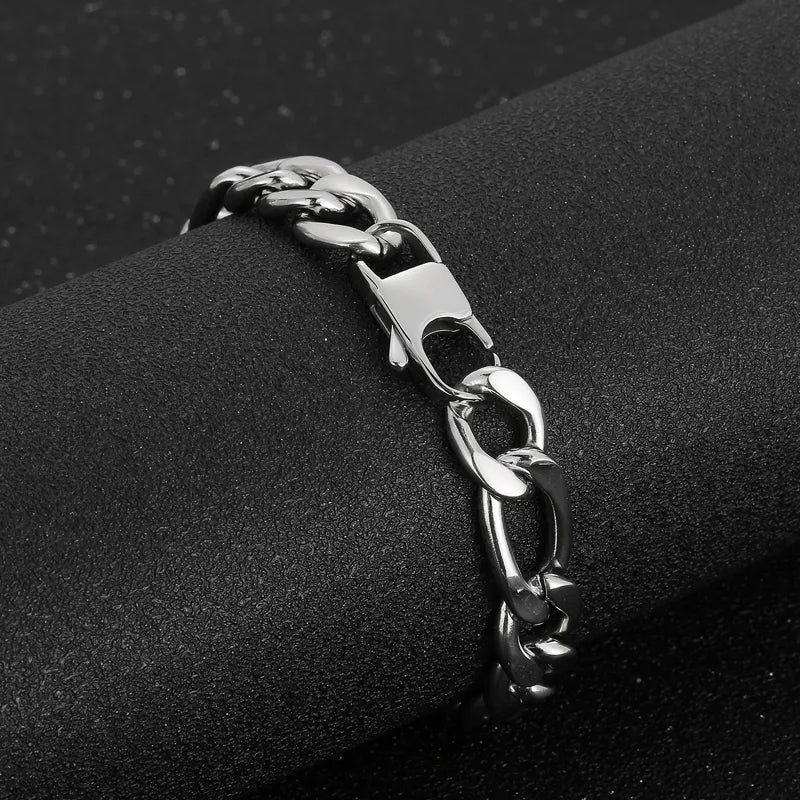 Rock Hip Hop Accessories European And American Fashion Minimalist Vacuum Plating 3: 1nk Titanium Steel Men'S Bracelet