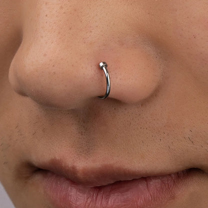 Rock Punk Solid Color Alloy Plating Lip Stud Nose Ring