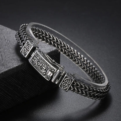 Rock Punk Solid Color Stainless Steel Men'S Bracelets