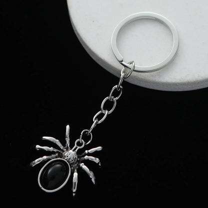 Rock Punk Spider Stainless Steel Bag Pendant Keychain