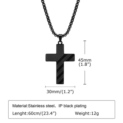 Rock Streetwear Cross Stainless Steel Men'S Pendant Necklace