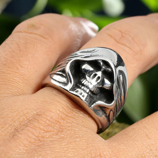 Rock Streetwear Skull Stainless Steel None None Men'S Rings