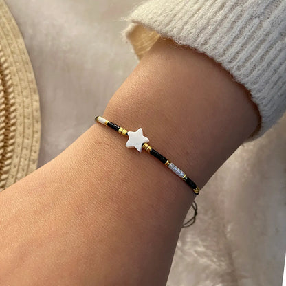 Romantic Commute Star Rope Shell Beaded Braid Women's Bracelets